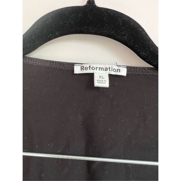 Reformation Harlyn Knit Dress in Black- Women- Size XL chic - Picture 8 of 8